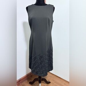 Karl Lagerfeld Black Cocktail Dress with Lace Detail